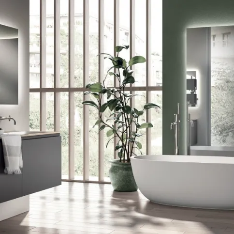 Mobile da Bagno Juno Laccato Opaco Grigio di Scavolini Bathrooms