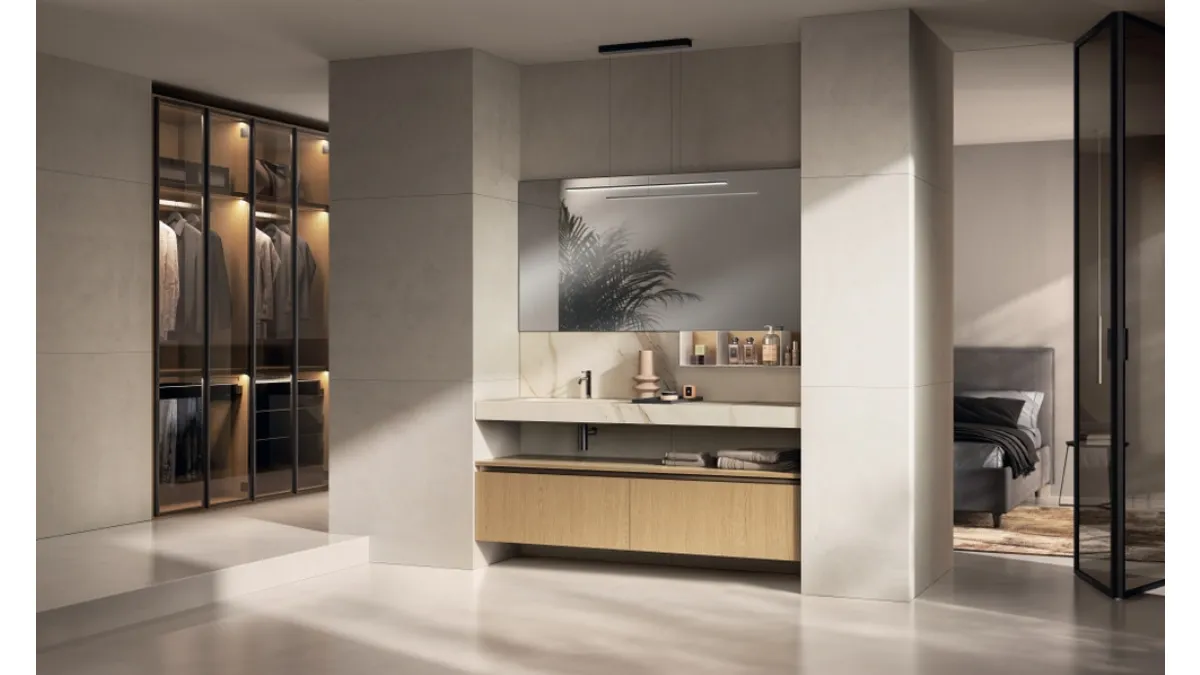 Mobile da Bagno Miko in Decorativo Rovere Gold di Scavolini Bathrooms