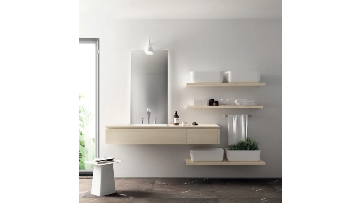 Mobile da Bagno Qi in Decorativo Olmo Kuuki 02 di Scavolini Bathrooms