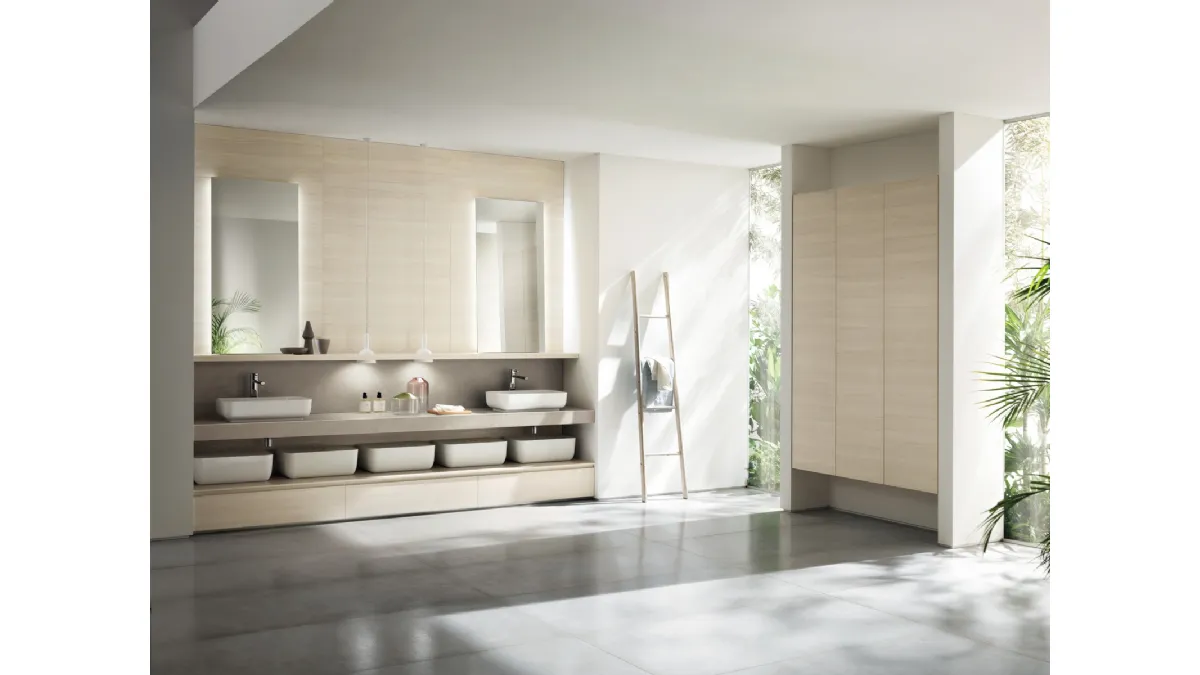 Mobile da Bagno a terra Qi in Decorativo Olmo Kuuki di Scavolini Bathrooms