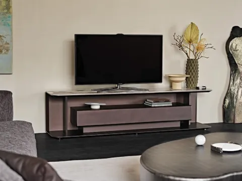 Il numero 1 del risparmio-PERLA MOBILE BASSO PORTA TV IN LEGNO 140 X 38 X  62 CM COLORE NATURALE