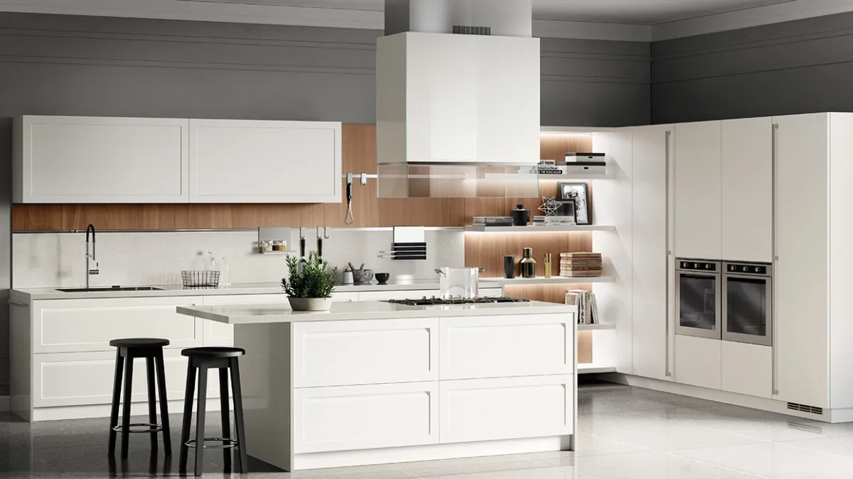 Cucina Moderna Carattere Bianco Prestige di Scavolini