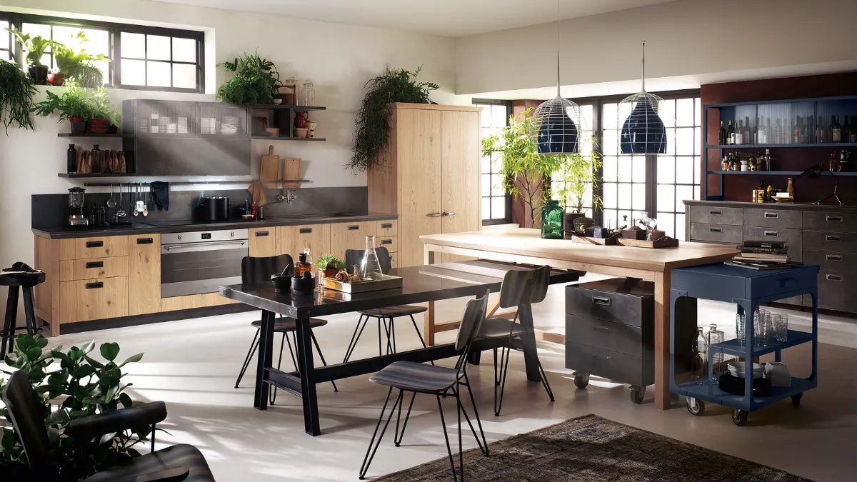 Cucina Moderna Diesel Social Kitchen in Rovere Nodato di Scavolini