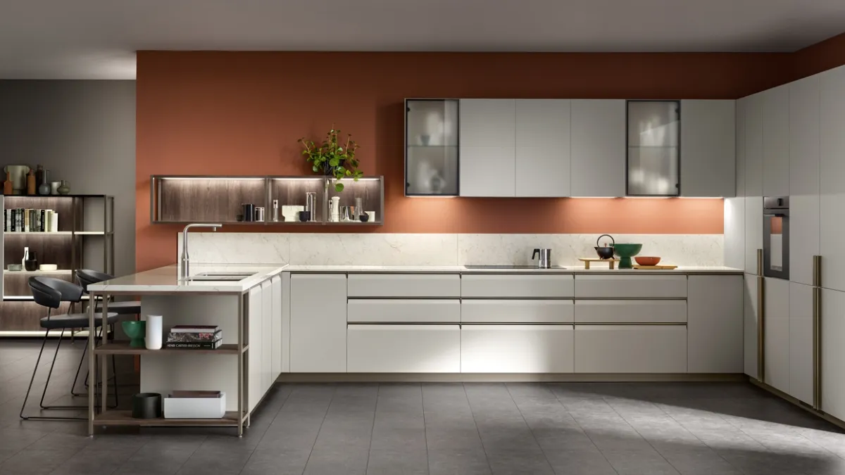 Cucina Moderna Formalia in PET Pioggia di Scavolini