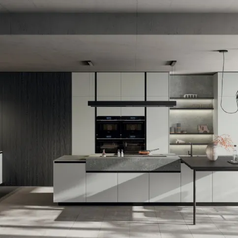 Cucina Moderna con isola Glass 2|0 03 di Arredo3