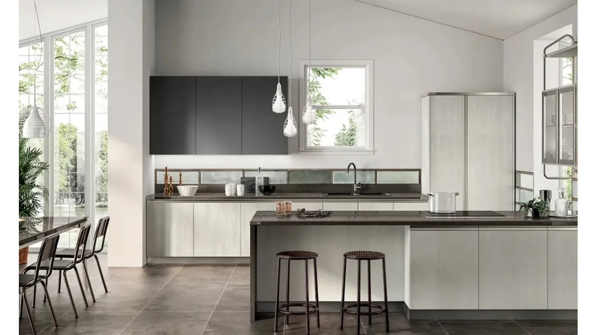 Cucina Diesel Open Workshop Concrete Jersey di Scavolini